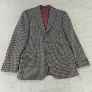 Allen Edmonds Blazer Tweed Houndstooth Plaid Wool